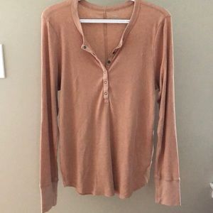 Aerie ribbed henley shirt